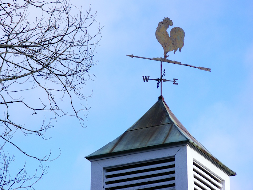 A weather vane on top of a Kentucky home