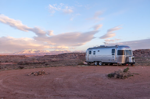 mobile home in the desert