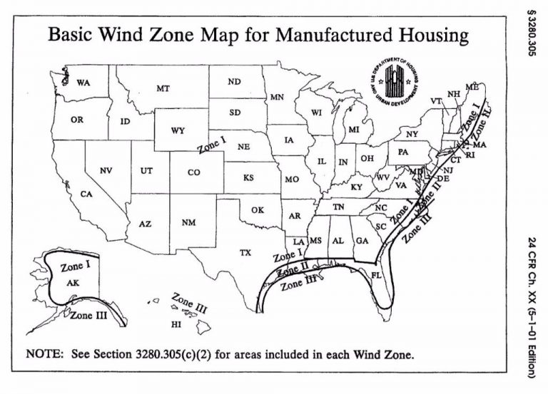 wind zone for a mobile home