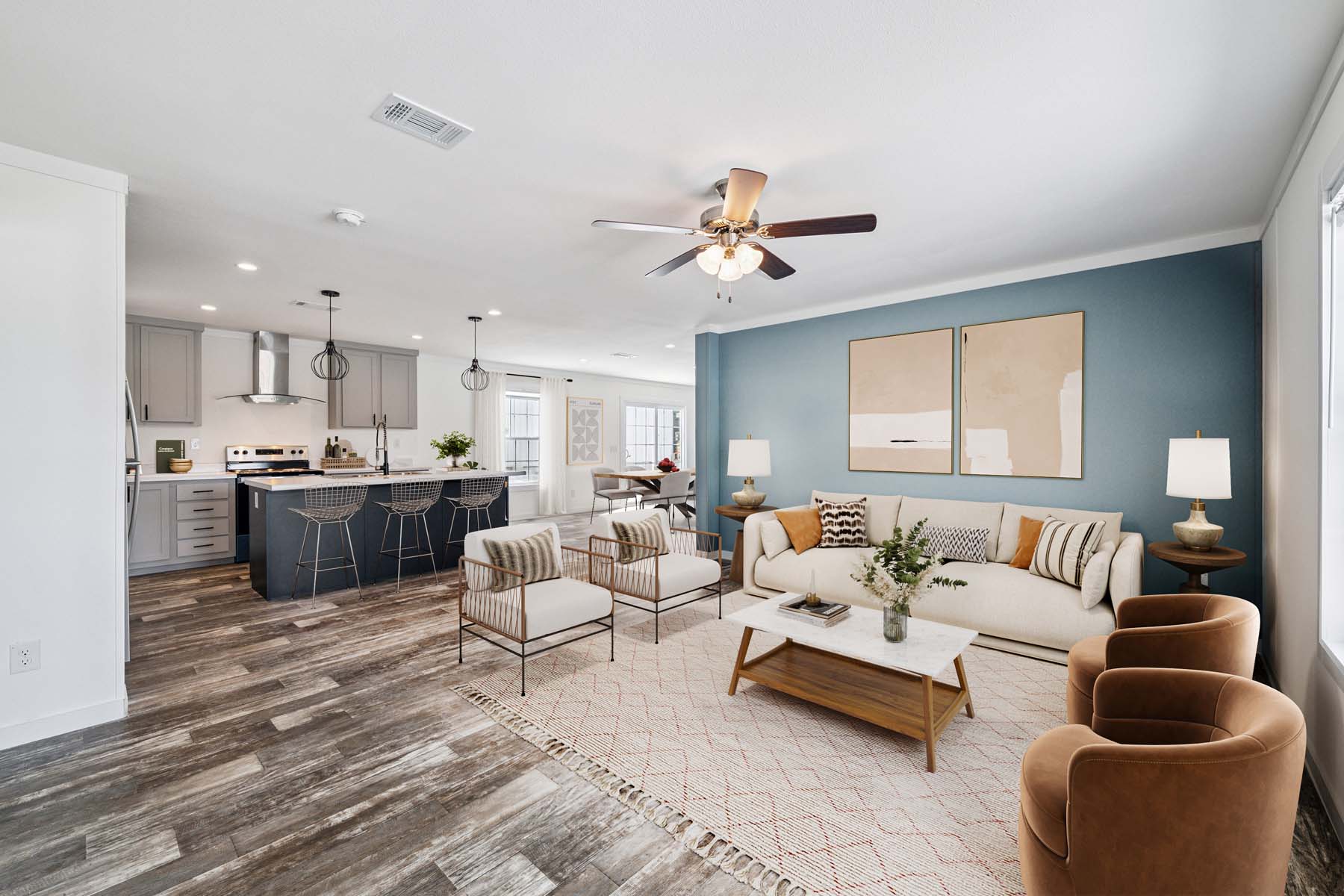 Family sized land-home package in 