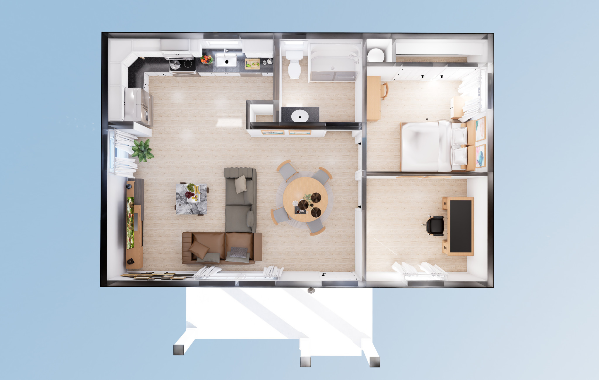 3-bedroom concrete home in