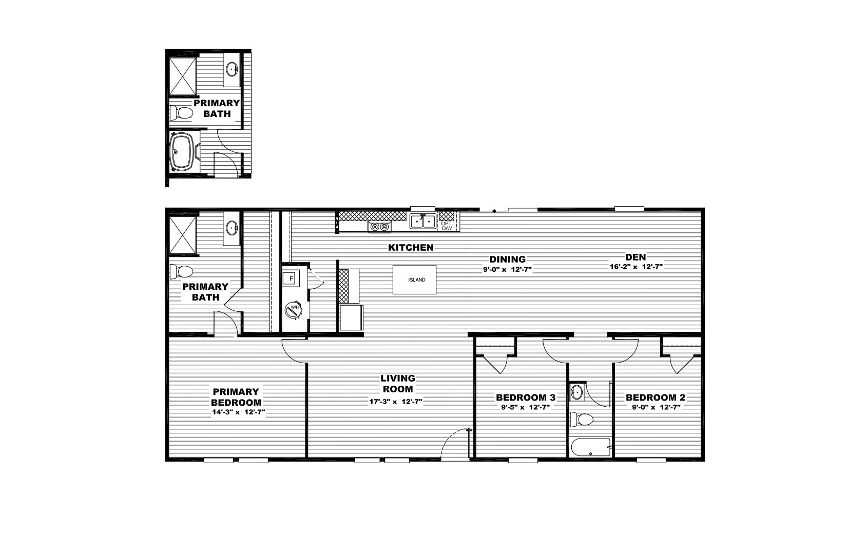 hand selected manufactured home floorplan