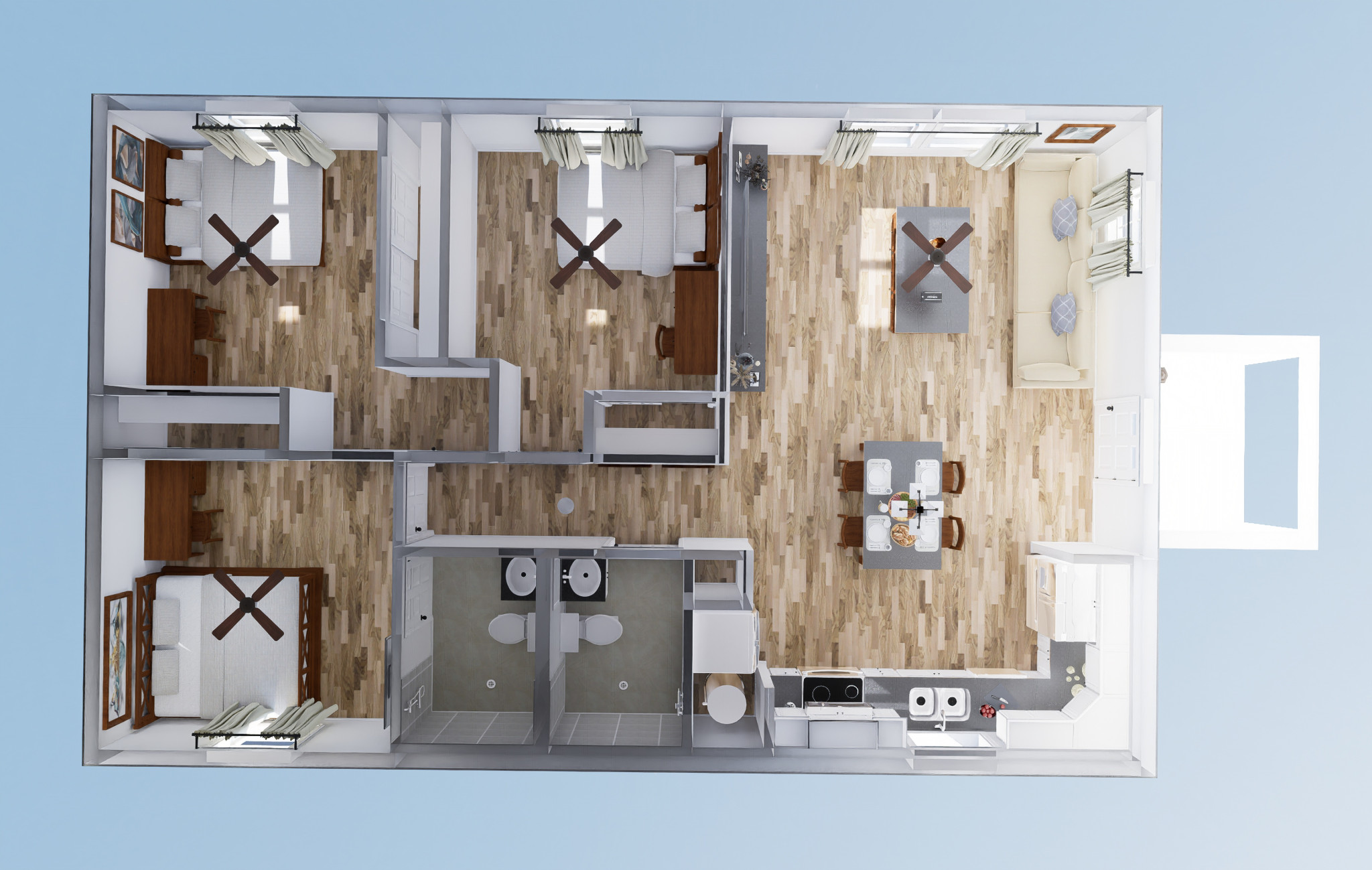 Modern prefab home in