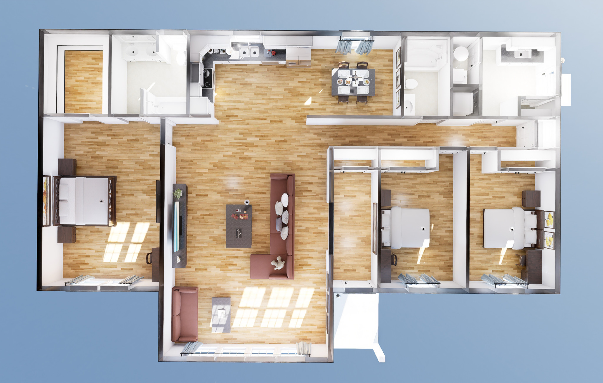 Family sized ICF construction home in 
