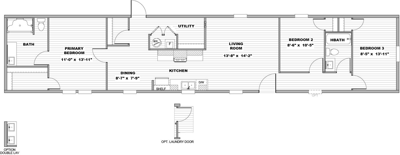 Family sized mobile home with financing in 